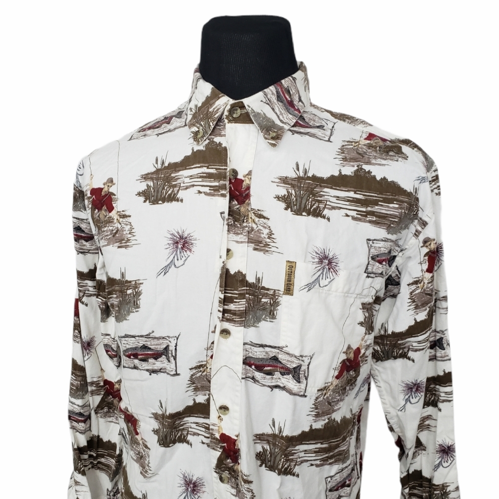 Outdoor Life L/S Animal Print Button Shirt Large
